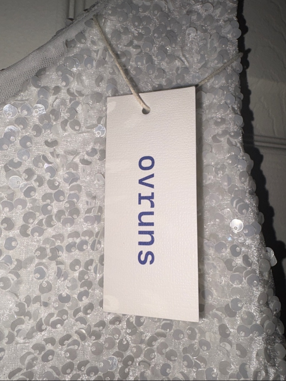 Sparkling White Sequin Midi Dress - Picture 4 of 9